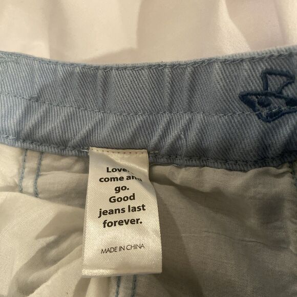 PacSun Baggy Carpenter Jeans Women Small 26X31 Blue Mushroom Denim Cargo Y2K - Picture 14 of 14